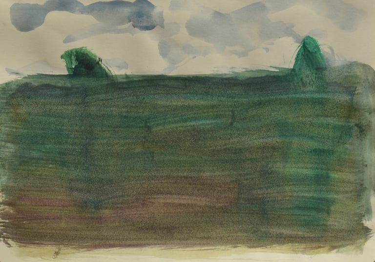 Landscape painting by Lina Mikuzyte