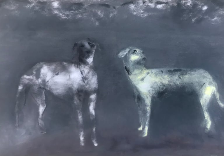 Animalistic oil paintings by Lina Mikuzyte