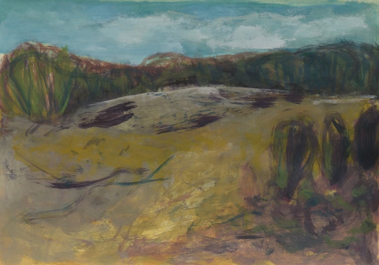 Landscape painting by Lina Mikuzyte