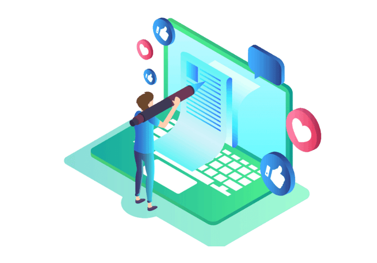 a person standing in front of a laptop computer