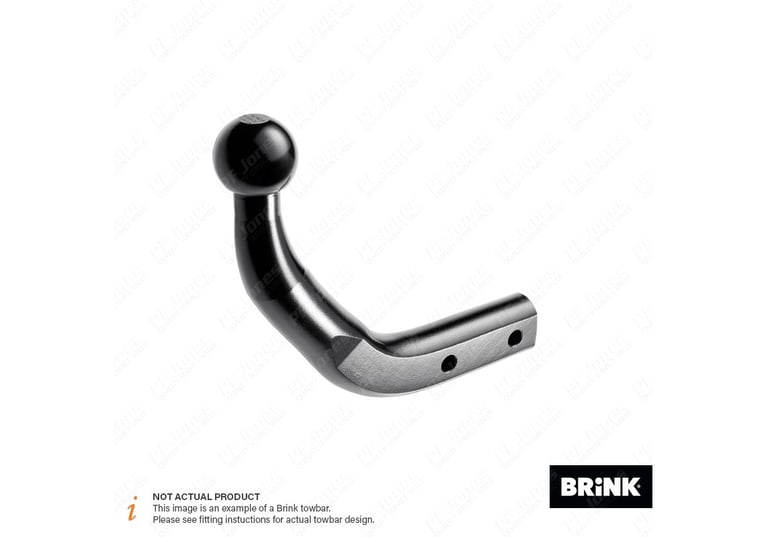 Swan neck towbar with narrow profile suitable for AL-KO stabilisers and cycle carriers