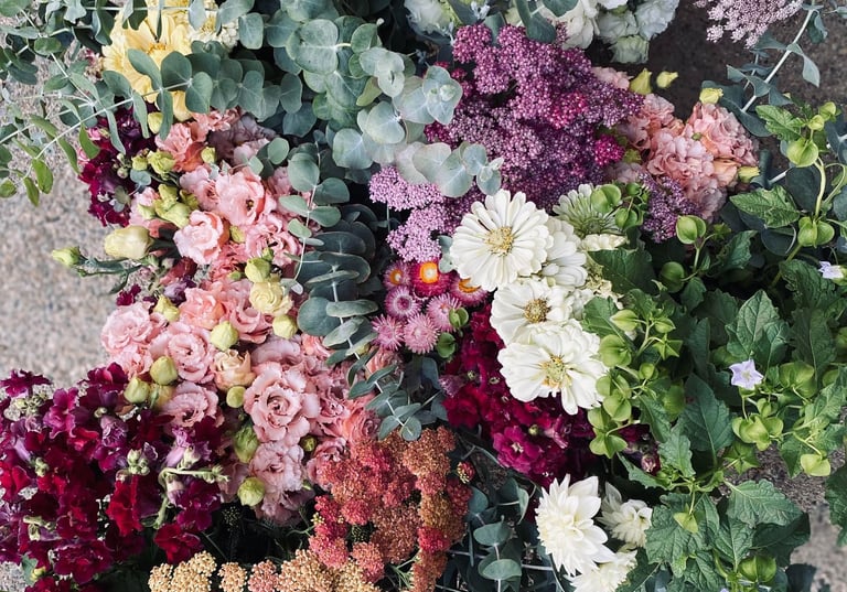 Bulk buckets of flowers and greenery in Medford Oregon