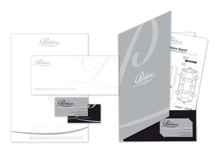 stationery, business cards, letter head, folder