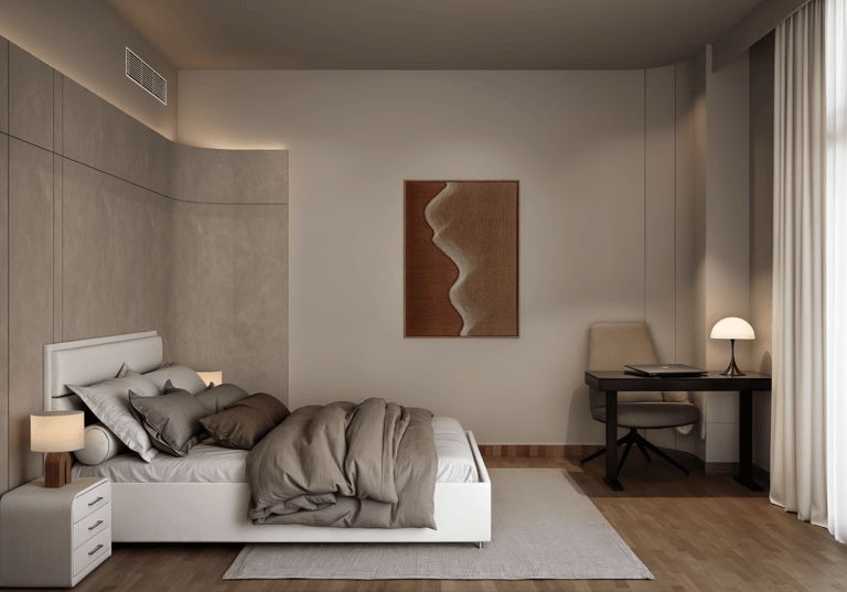 Contemporary luxury bedroom interior Dubai