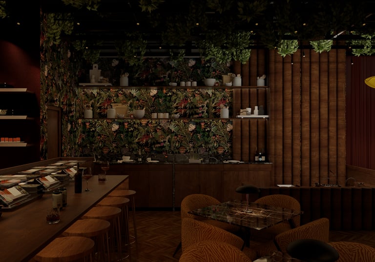 Luxury bespoke shelving unit detail Dubai UAE