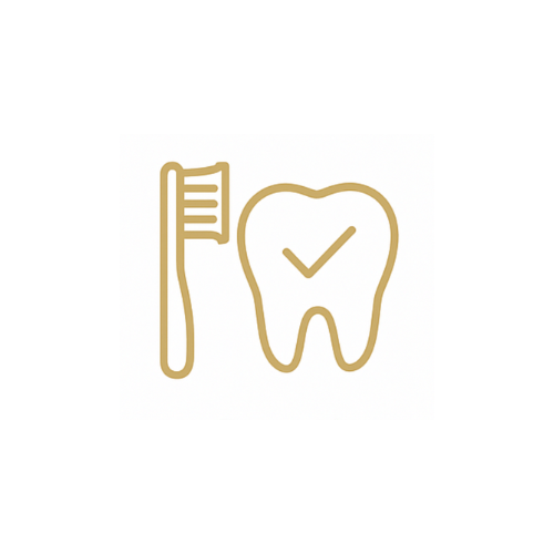 General dentistry icon: exams, cleanings, x-rays, whitening, gum care