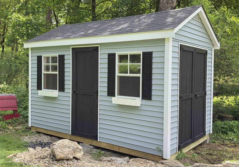 10x16 custom anchor shed built on-site in Rockland, MA