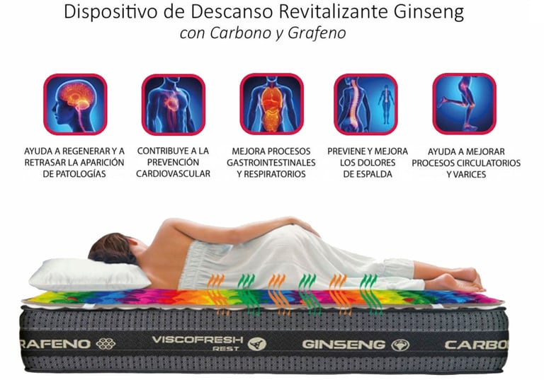 Colchón Viscoelástico BLACK SUPERGINSENG