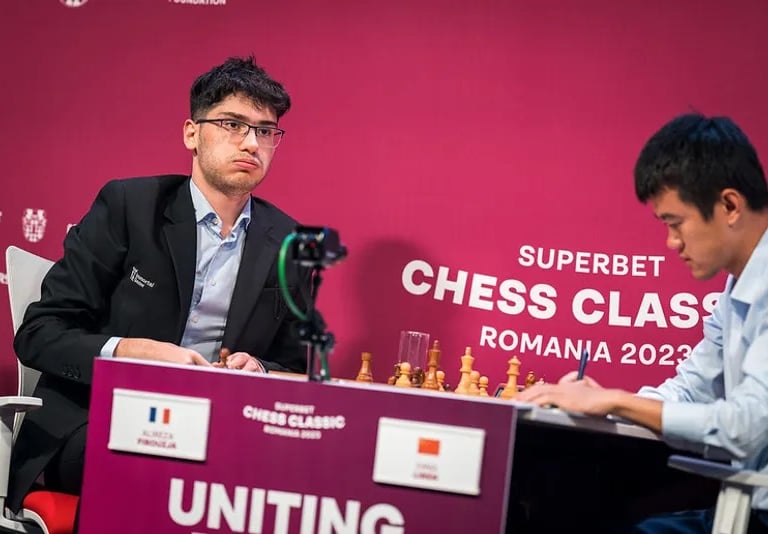 Alireza Firouzja beating World Champion Ding Liren at Superbet Chess Classic 2023 in Romania