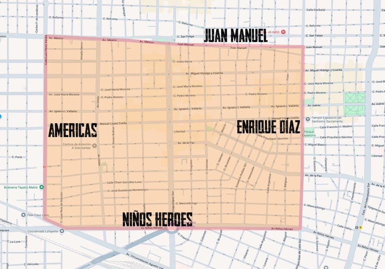Mapa de zona de cobertura