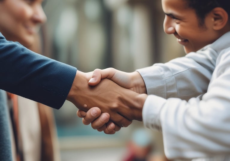 two gift boxes on floating shelf
