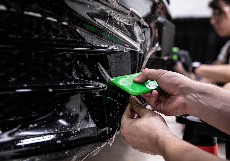 Car with high-quality 3M Paint Protection Film (PPF) installed at Nawader El Forsan in Riyadh.