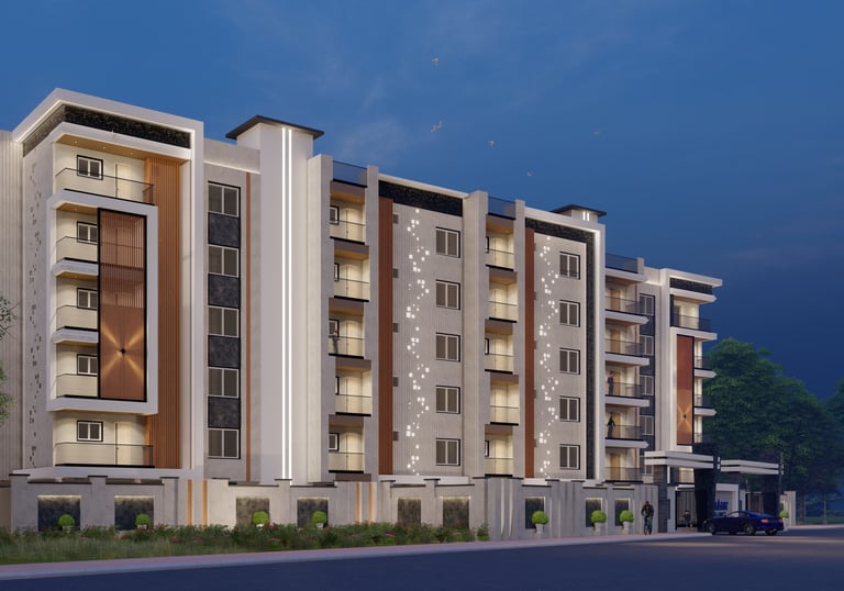 Eco-friendly home design in India with natural lighting and rainwater harvesting systems.