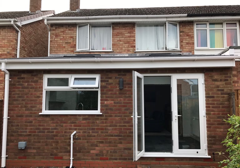 home extension on the back of a house by Lakes building and plastering services