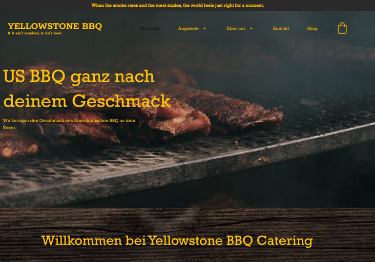 Website für amerikanisches BBQ Catering