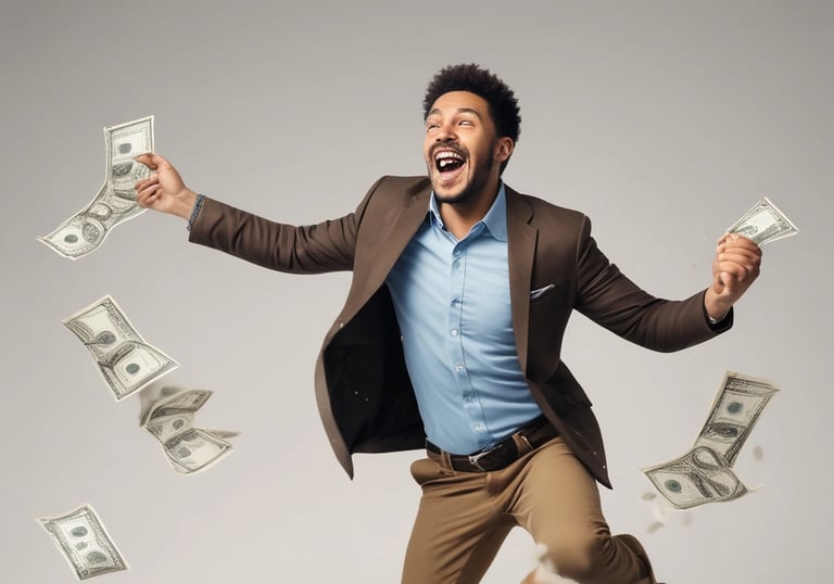 A smiling person using a laptop at home, reviewing their personal loan options.