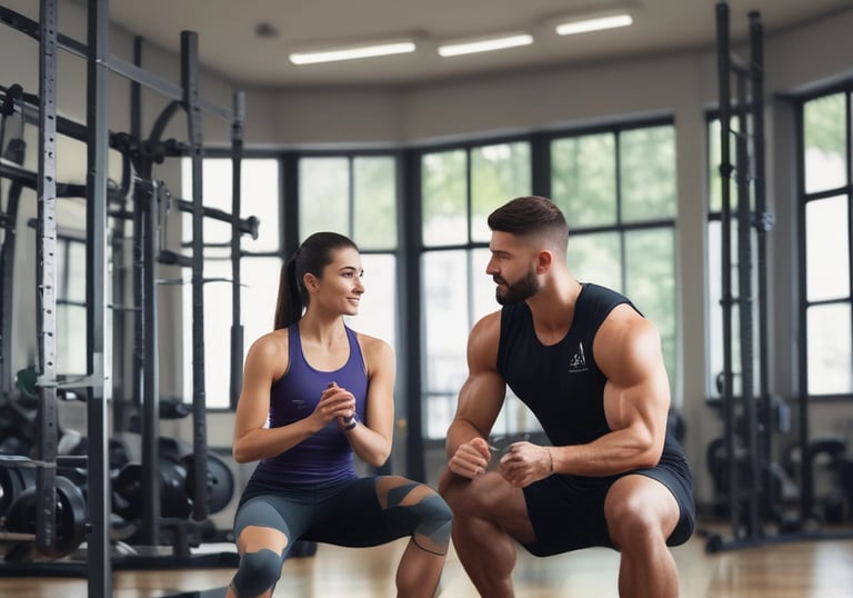 Athlete receiving personalized training plan from coach at home.