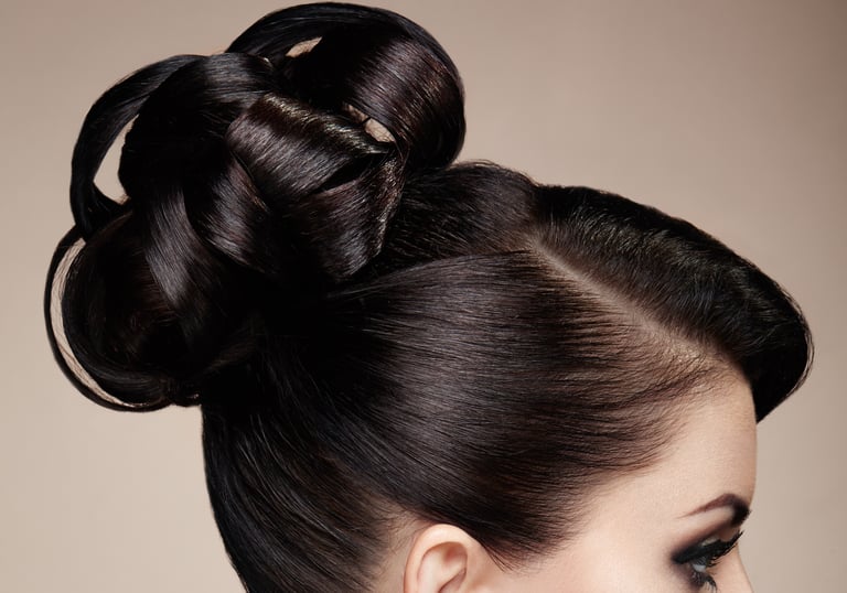 Sophisticated formal updo hairstyle - Special occasion hair styling Brookfield Illinois
