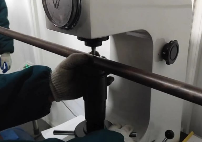 Dimensional inspection to verify barbell specifications and tolerances