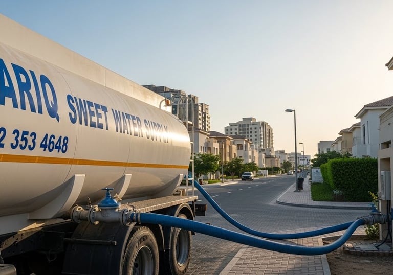 water tanker supply sweet water in dubai villa