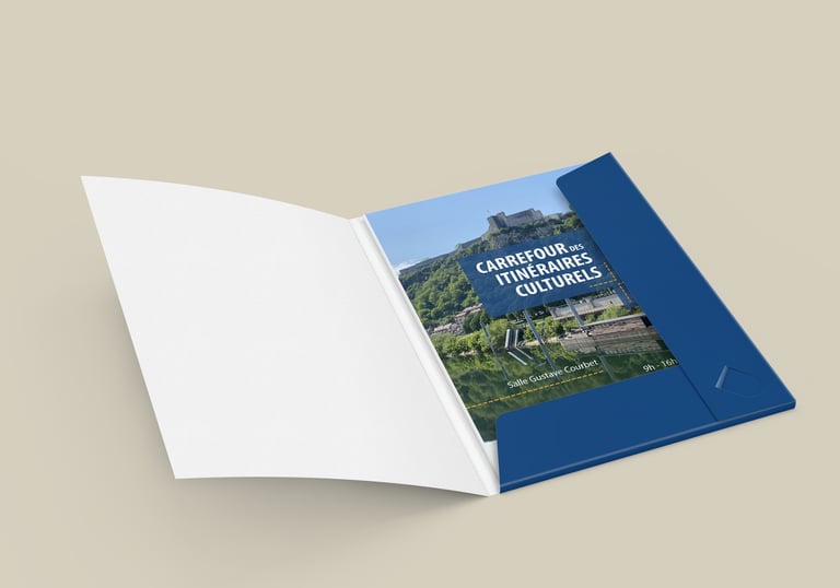 Création de pochette porte documents et affiche événement