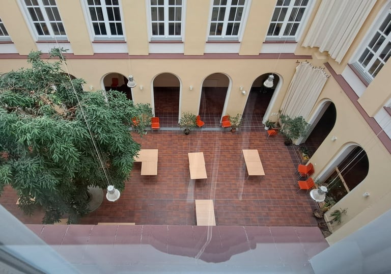 Interior courtyard where the event will take place