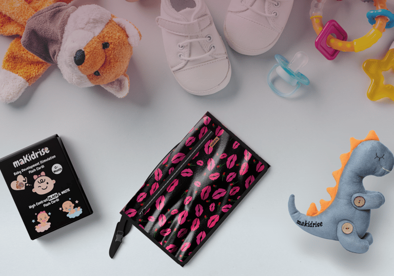 a collection of baby's toys and toys