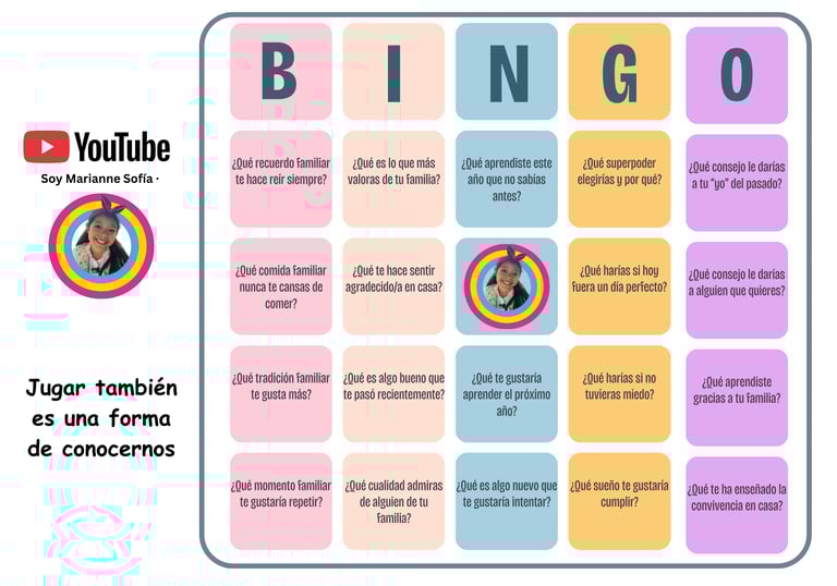 bingo familiar soy marianne sofia