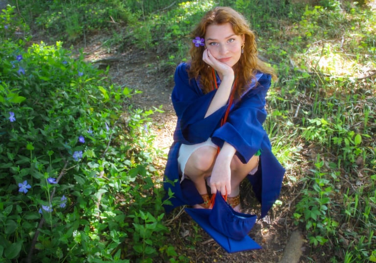 northern virginia college senior photo session at maymont park, richmond virginia