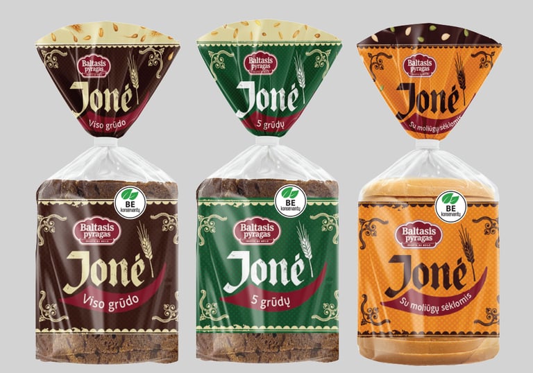 a variety of bread packaging clear bags with sliced bread