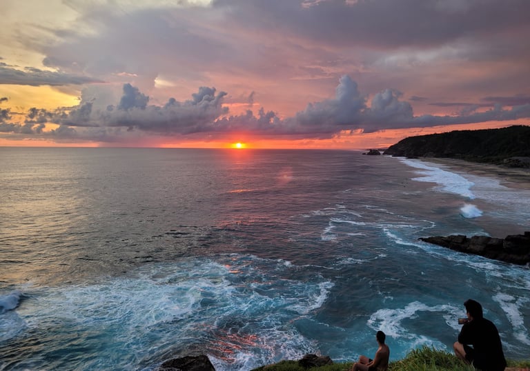Puesta de sol en Punta cometa Mazunte