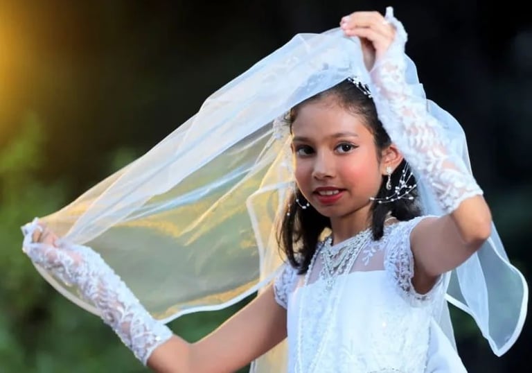 beautiful dress little bride communion dress