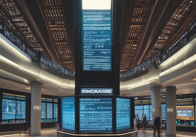 a large screen screen in a large room