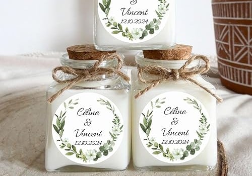 trois bougies personnalisees mariage bapteme evenement