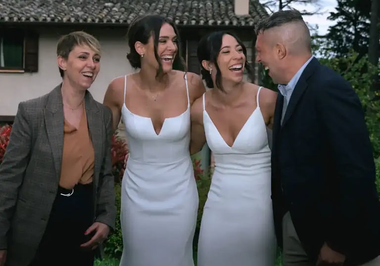 Couple female getting married in villa curated by Francesco Luxury Travels Villas Weddings Honeymoon
