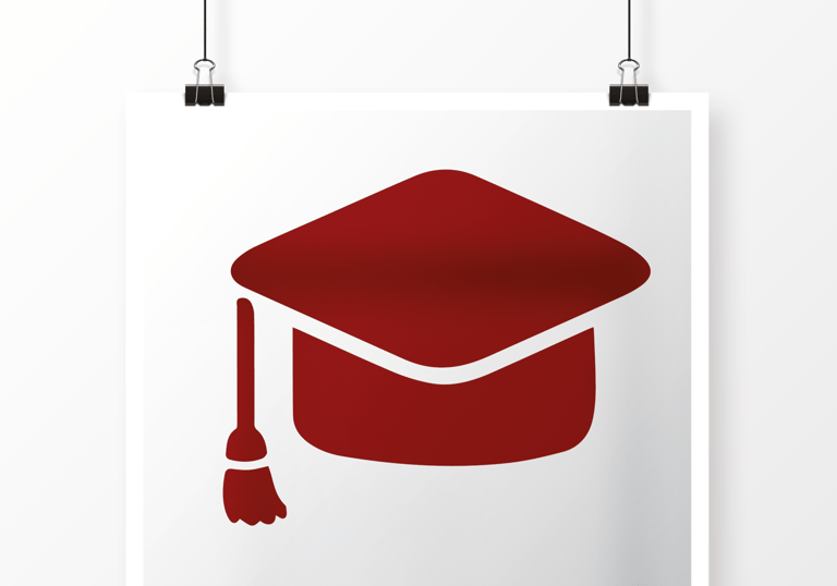 logo d'un chapeau de diplômé illustrant le service formation 