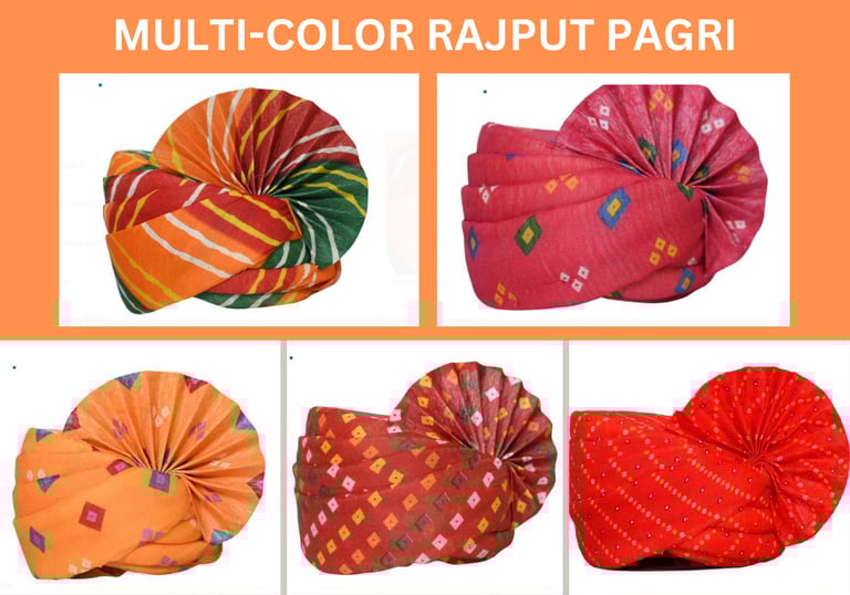 Multi-Color Rajput pagri by geet events