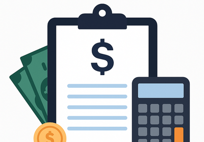 Swift Movers LLC stands by honest, transparent pricing – no hidden fees. Image of clipboard, calcula