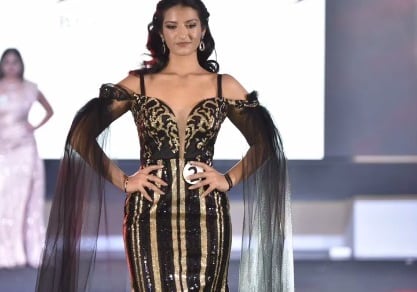 model miss pageant beauty contest evening gown stunning dress gorgeous Priya fashions boutique