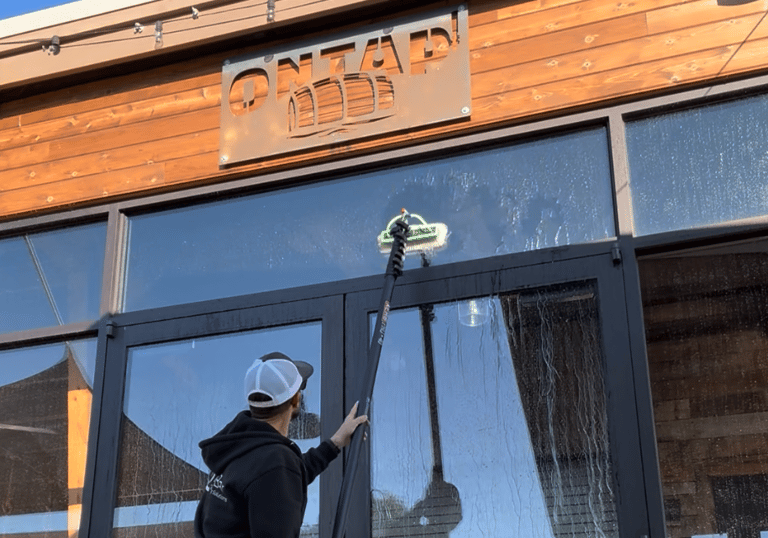 HiBar Cleaning Solutions performing commercial window cleaning in Bend OR.