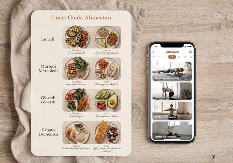 Smartphone che mostra un menù digitale per un pasto