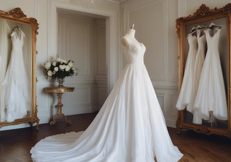 A beautifully decorated event hall with elegant lighting and tables set for a celebration.