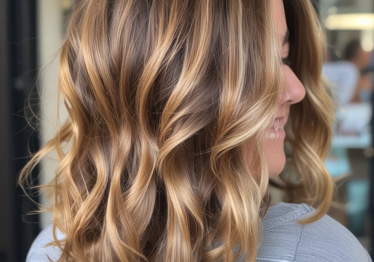 A stylish hair salon interior showcasing elegant decor.