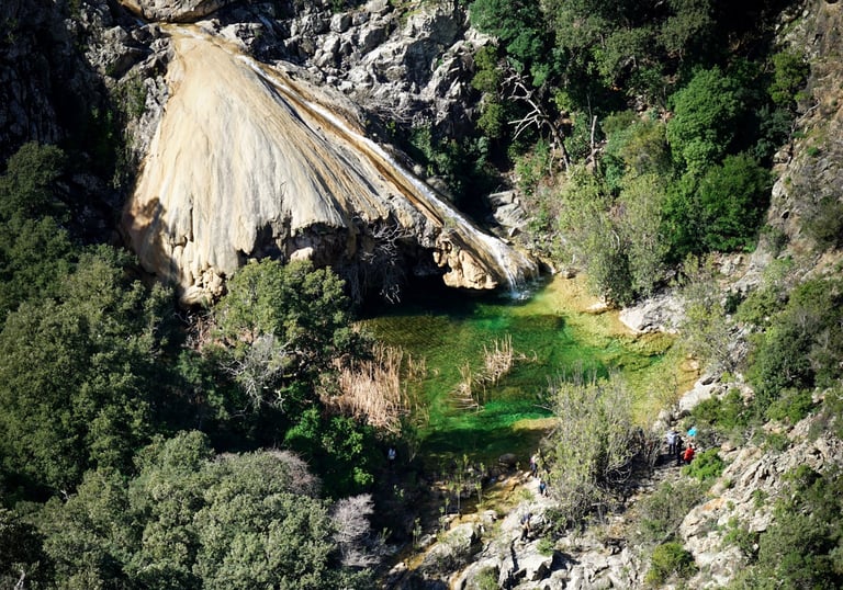 Su Fossu de Su Para waterfall in Villaputzu, Sarrabus mountains, Sardinia