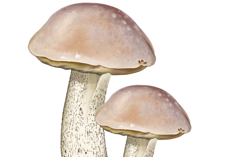 Hornbeam boletus illustration