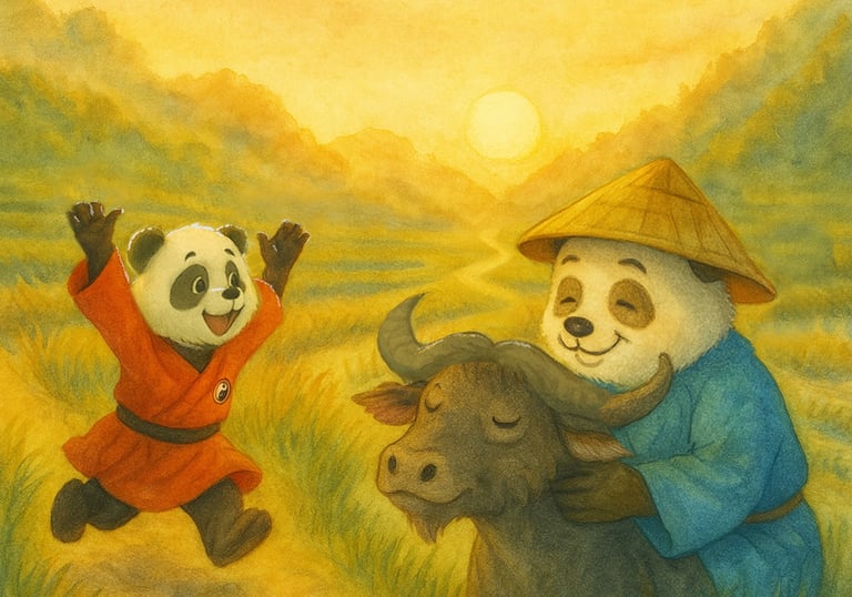 Children's picture book image from The Panda Who Was Worried
