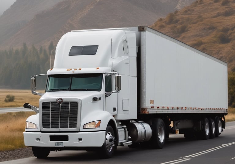 A freight train with a blue and red locomotive marked with the word 'cargo' is situated on railway tracks in an urban setting. The scene includes a large building in the background with multiple windows, and an overcast sky adds to the atmosphere.