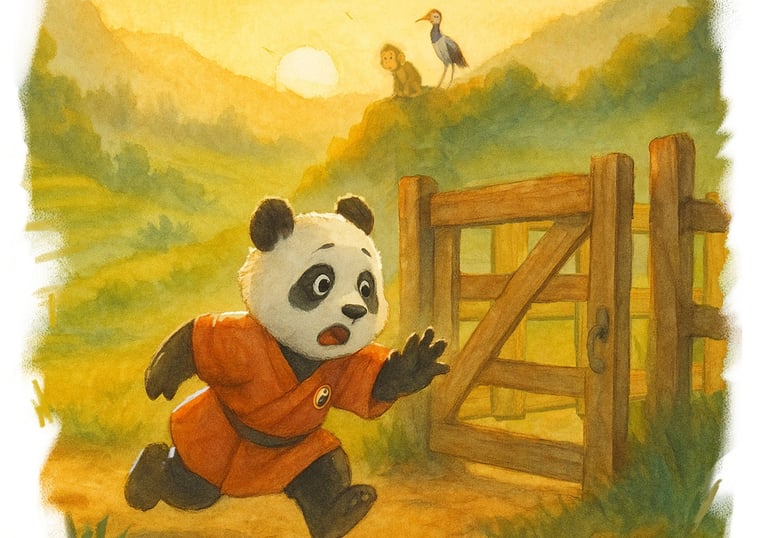 Children's picture book image from The Panda Who Was Worried