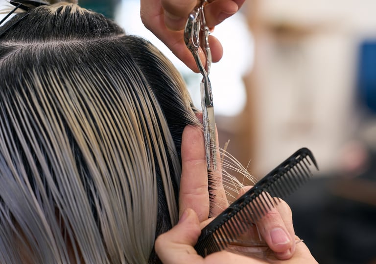 Hair cutting service at Just Teasin salon 2