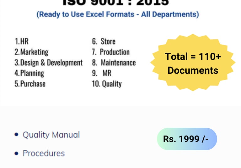 ISo9001 2015 Documentation